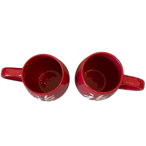Prima Design Asian PROSPERITY Symbol Coffee Mug Tea Cup Set of 2 Red & White New - Picture 5 of 16